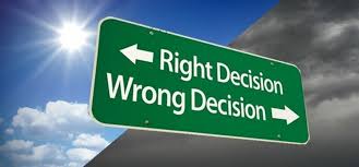panneau right decision wrong decision